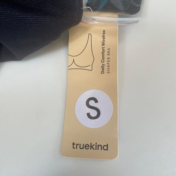 Truekind® Daily Comfort Wirefree Shaper Bra Black Sz SM  10022 - Picture 5 of 5